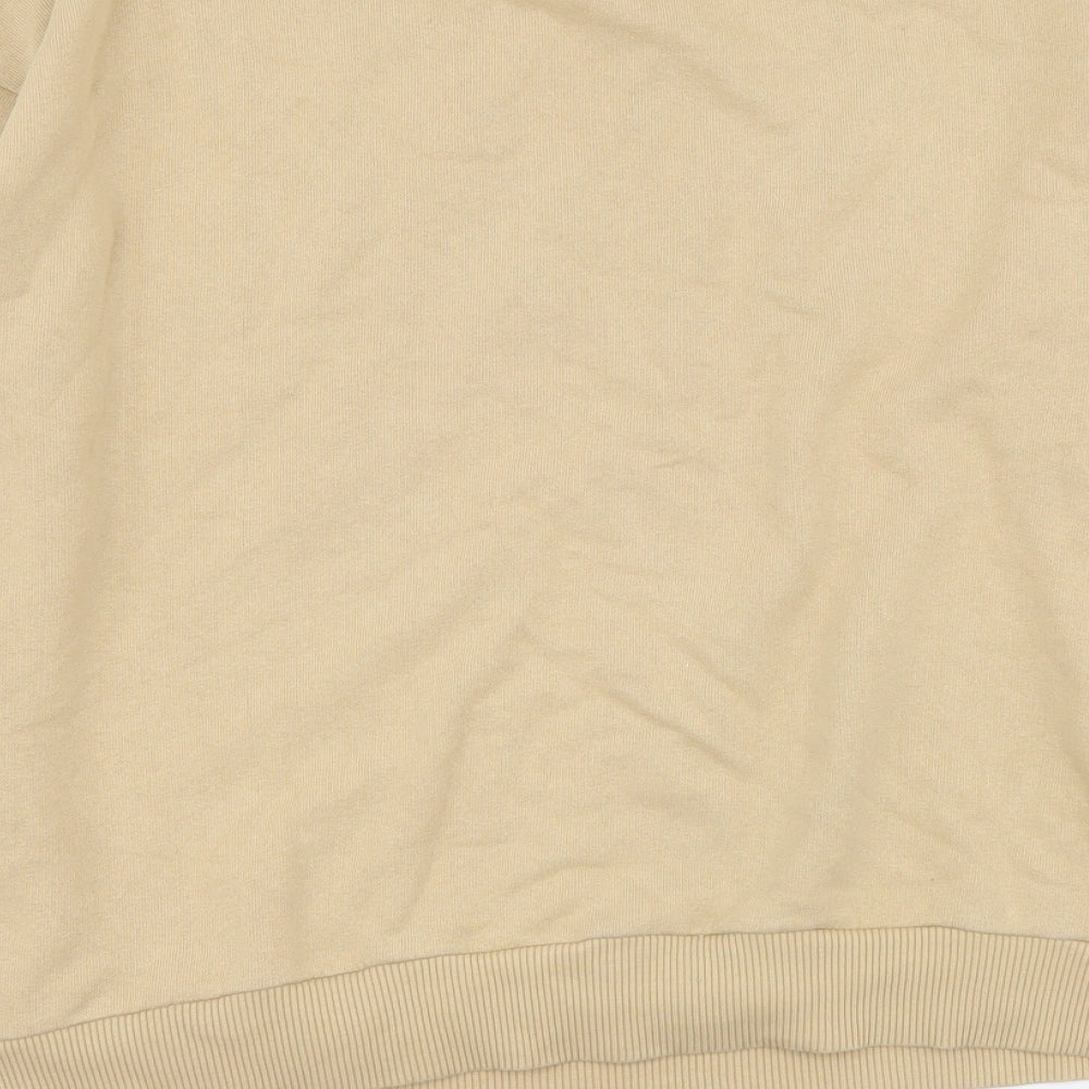 Zara Womens Beige Cotton Pullover Sweatshirt Size S Pullover