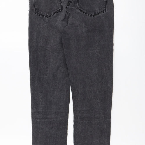 Denim & Co. Womens Grey Cotton Skinny Jeans Size 8 L25 in Regular Button
