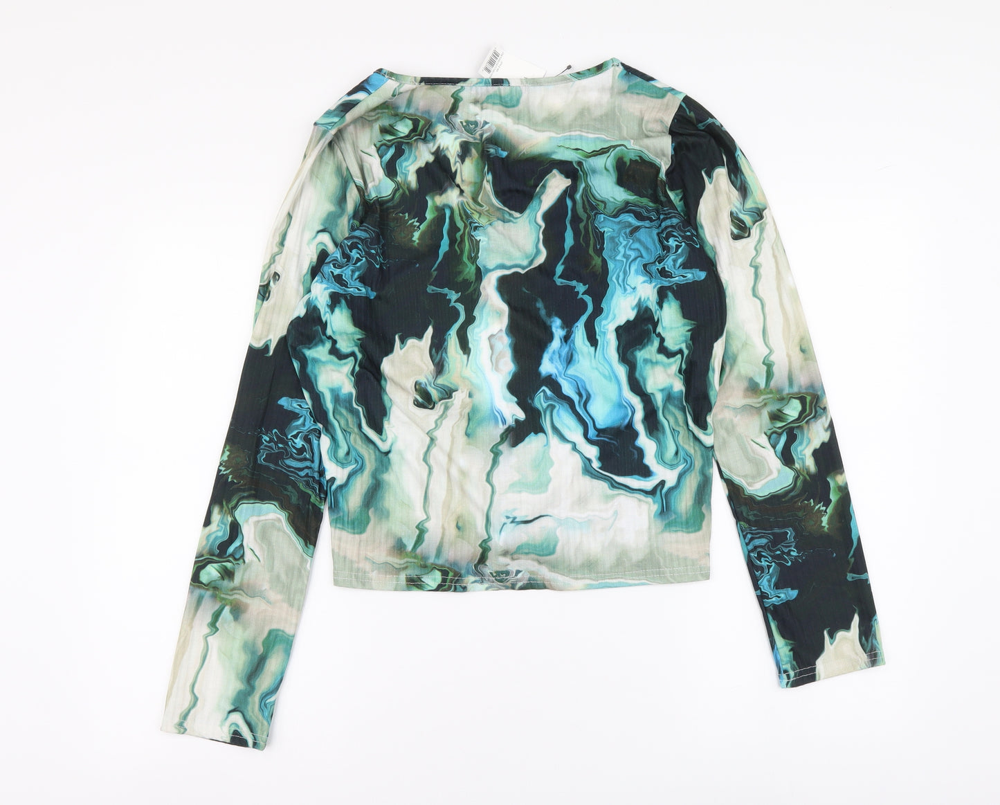 George Womens Multicoloured Geometric Polyester Basic Blouse Size 18 V-Neck