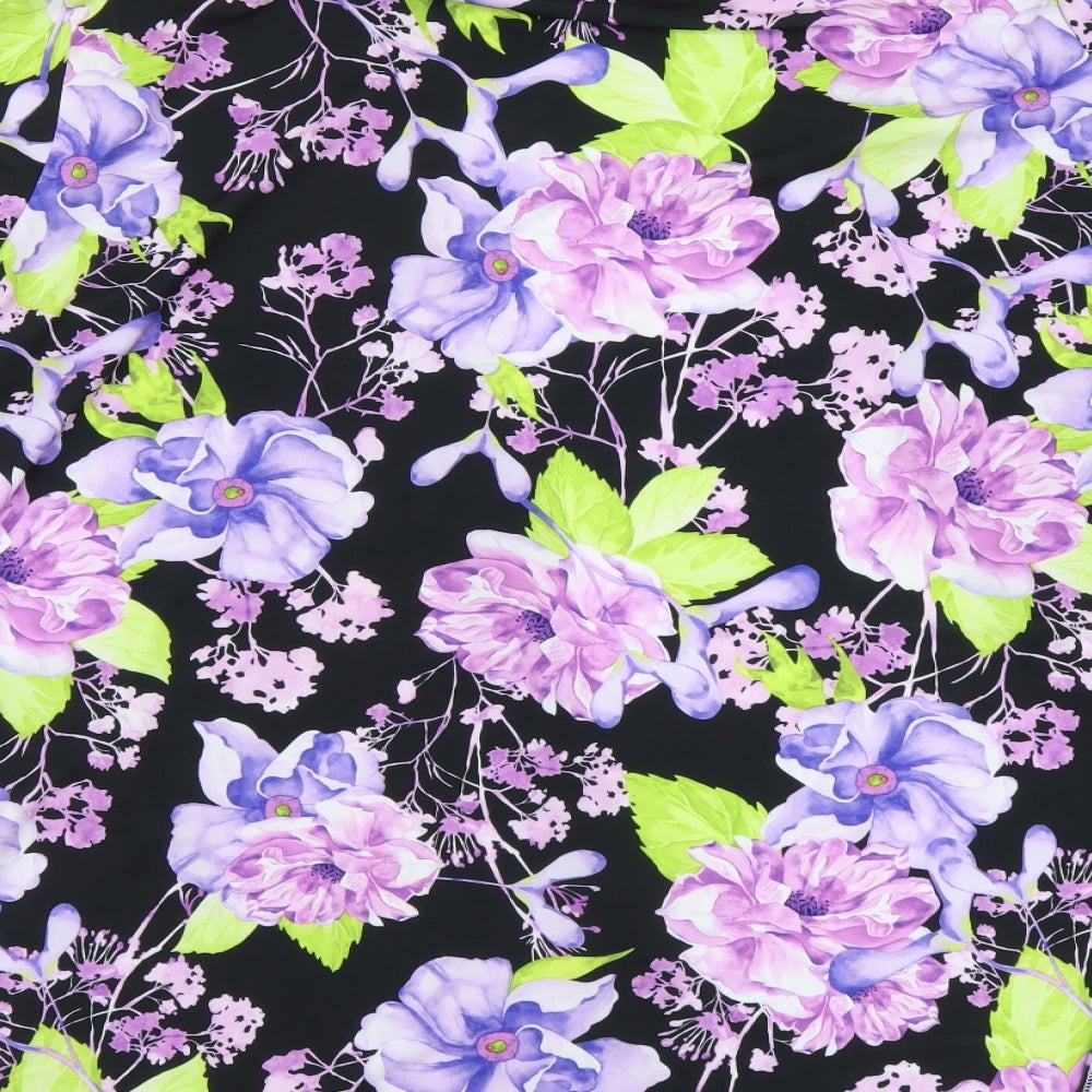 Michele Hope Womens Multicoloured Floral Polyester Basic Blouse Size 18 V-Neck - Ladies Wear