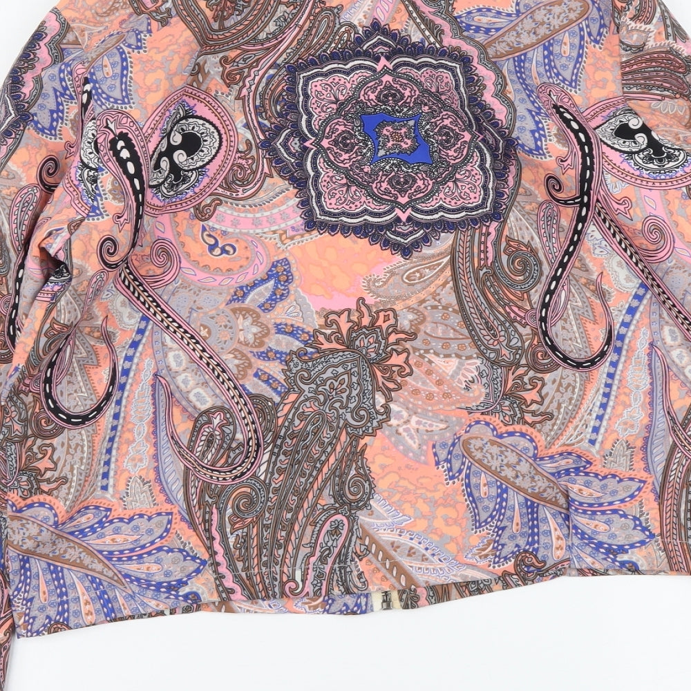 Ya Pei Womens Multicoloured Paisley Polyester Full Zip Hoodie Size S Zip