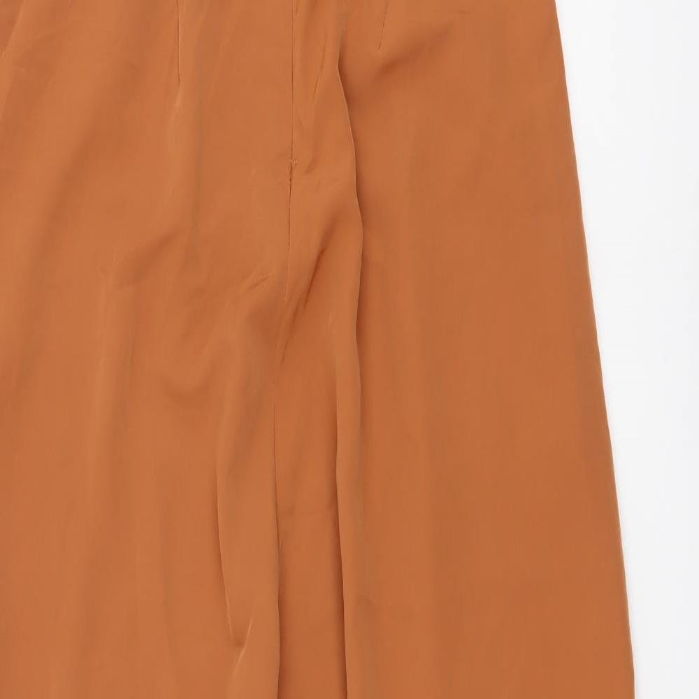 Jane Norman Womens Brown Polyester Jumpsuit One-Piece Size M Zip