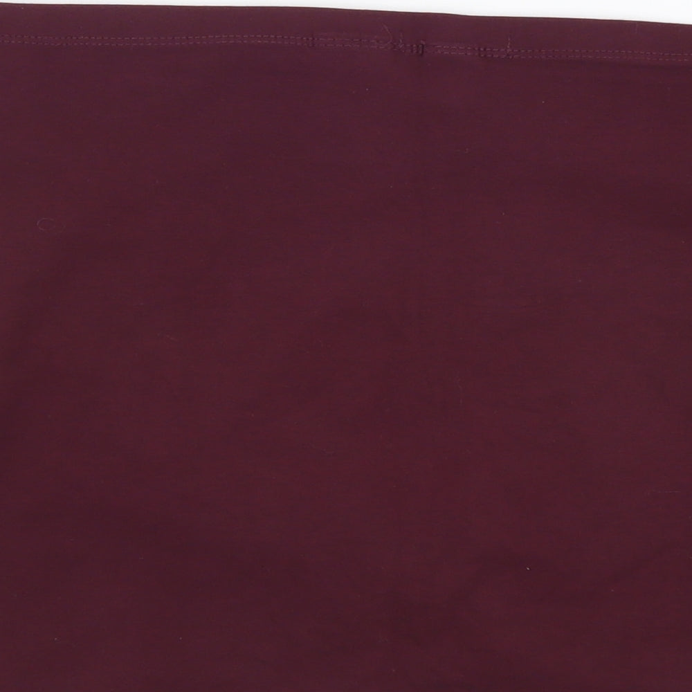 H&M Womens Purple Cotton Mini Skirt Size M Regular Drawstring