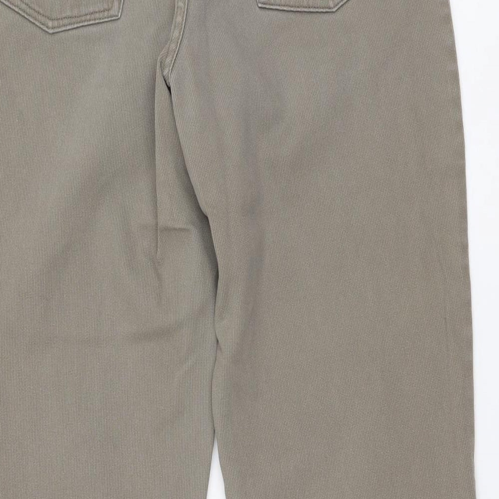 Moto Mens Beige Cotton Straight Jeans Size 30 in L29 in Regular Button