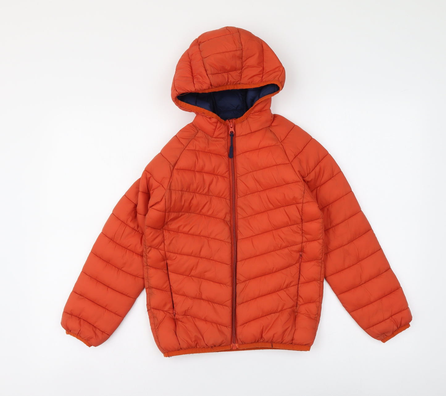 Marks and Spencer Boys Orange Jacket Coatigan Size 7-8 Years Zip