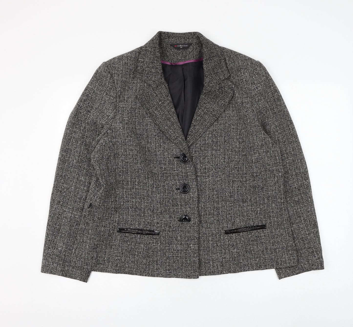 Bonmarché Womens Grey Jacket Blazer Size 20 Button