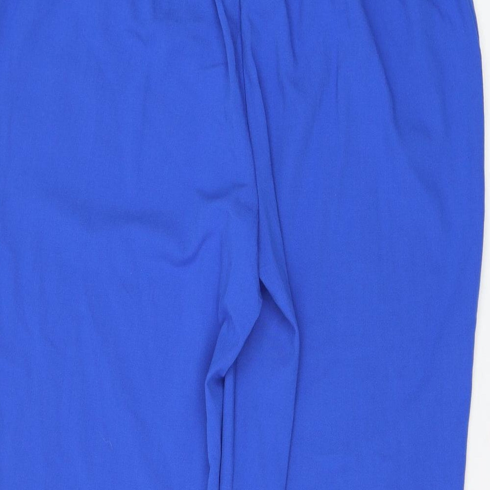 Matalan Womens Blue Viscose Culotte Shorts Size 12 L20 in Regular Drawstring