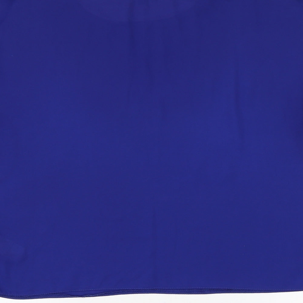 New Look Womens Blue Polyester Basic Blouse Size 12 Boat Neck