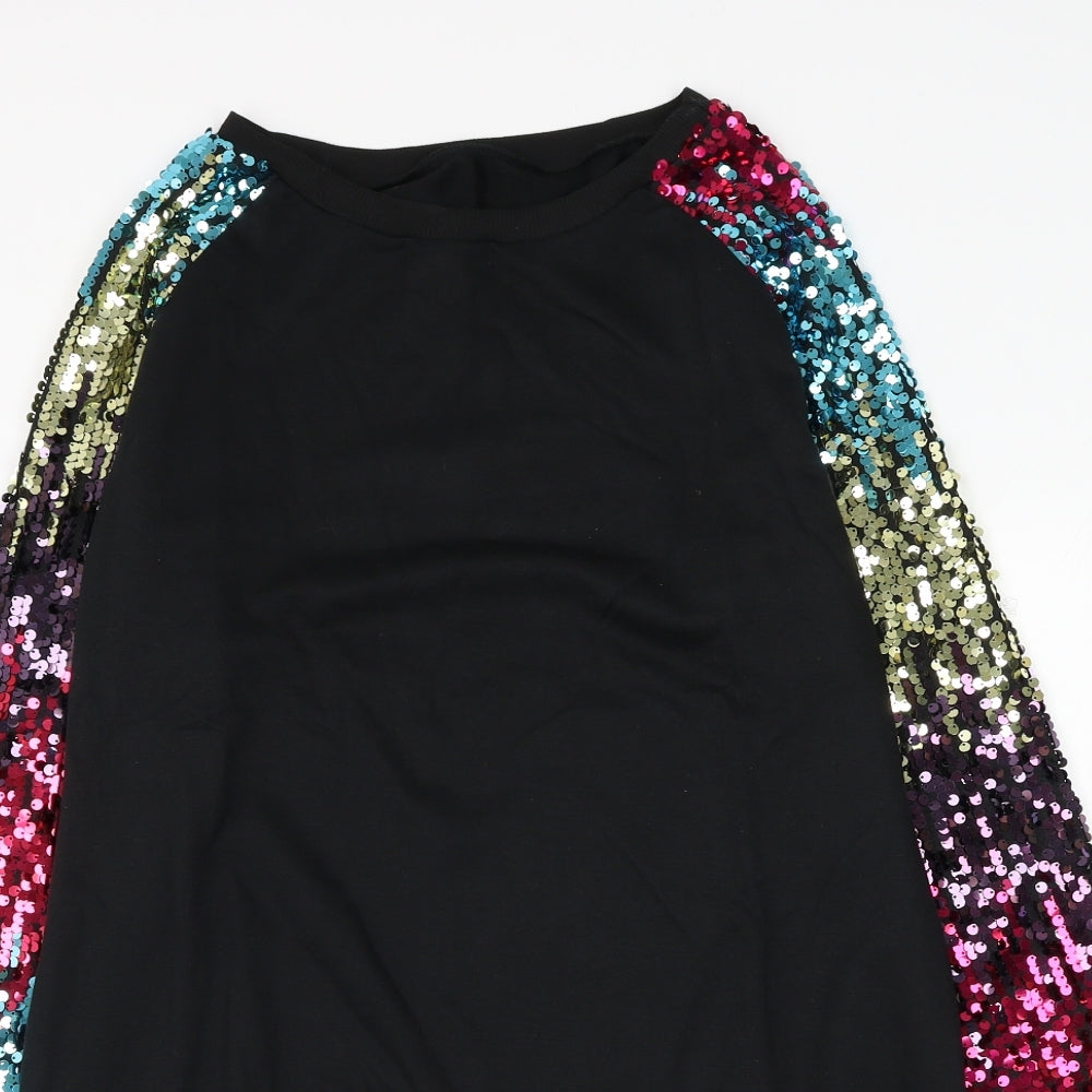 Preworn Womens Black Cotton Pullover Sweatshirt Size M Pullover