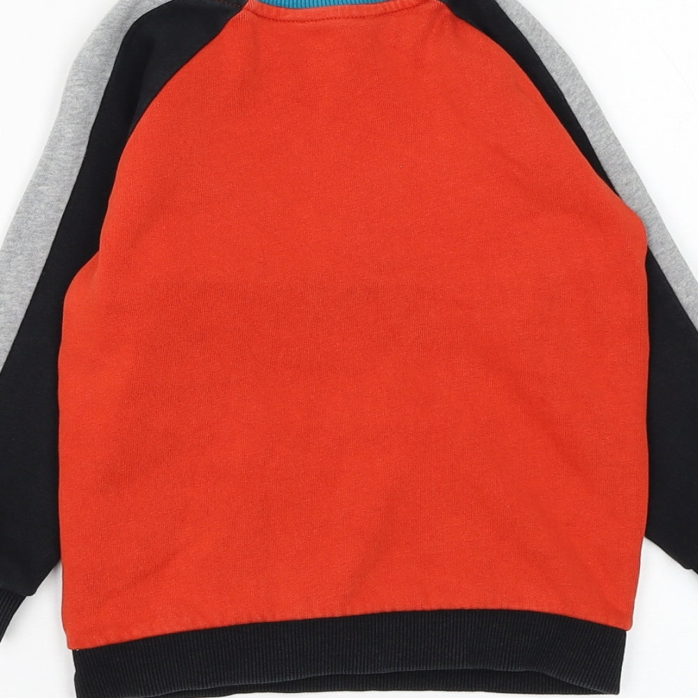George Boys Multicoloured Colourblock Cotton Pullover Sweatshirt Size 3-4 Years Pullover