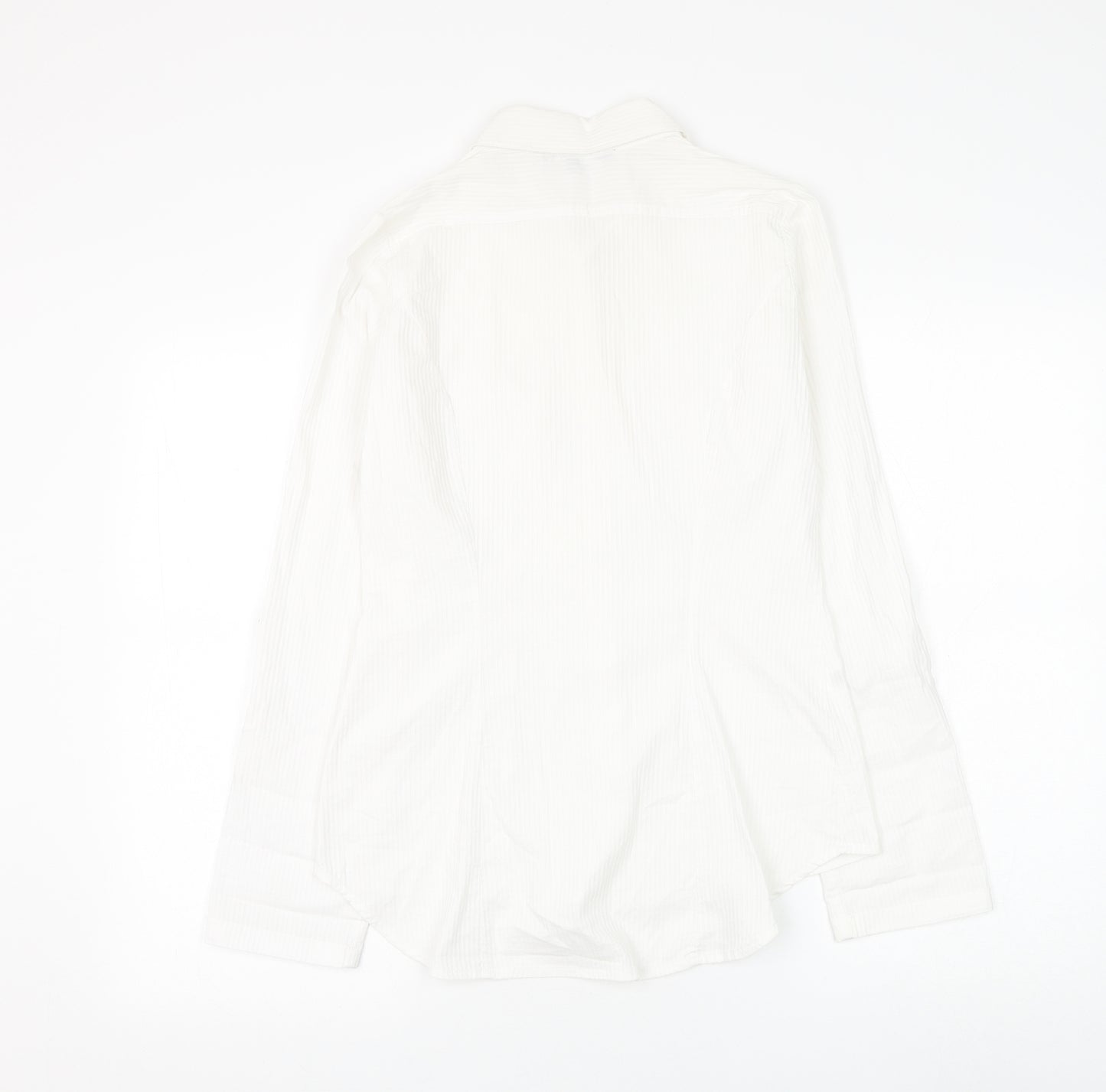 NEXT Womens White Polyester Basic Blouse Size 12 Collared