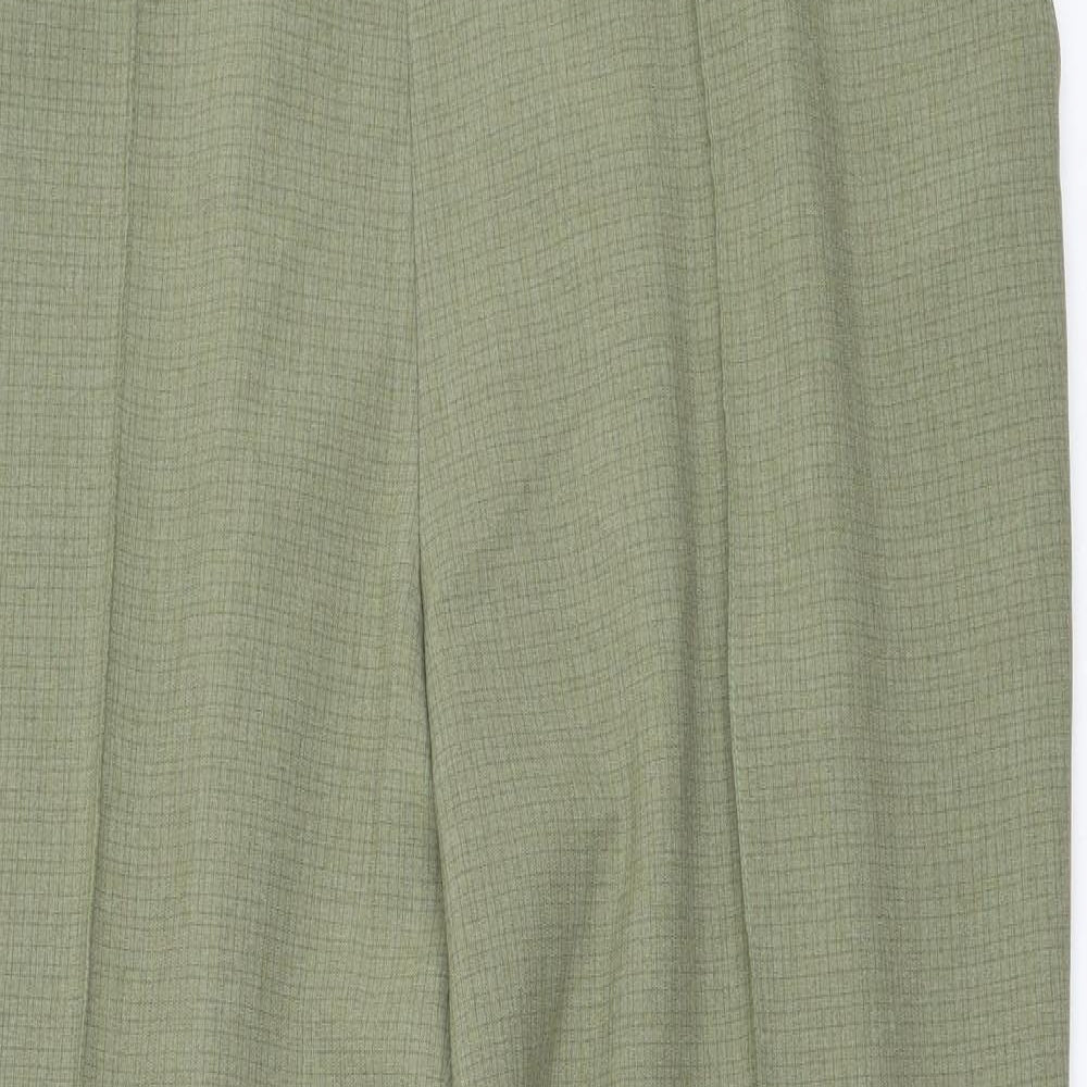 Marks and Spencer Womens Green Polyester Trousers Size 22 L29 in Regular