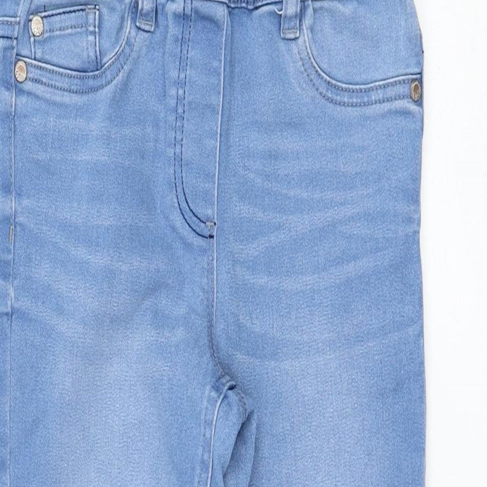NEXT Girls Blue Cotton Skinny Jeans Size 8 Years Regular Pullover