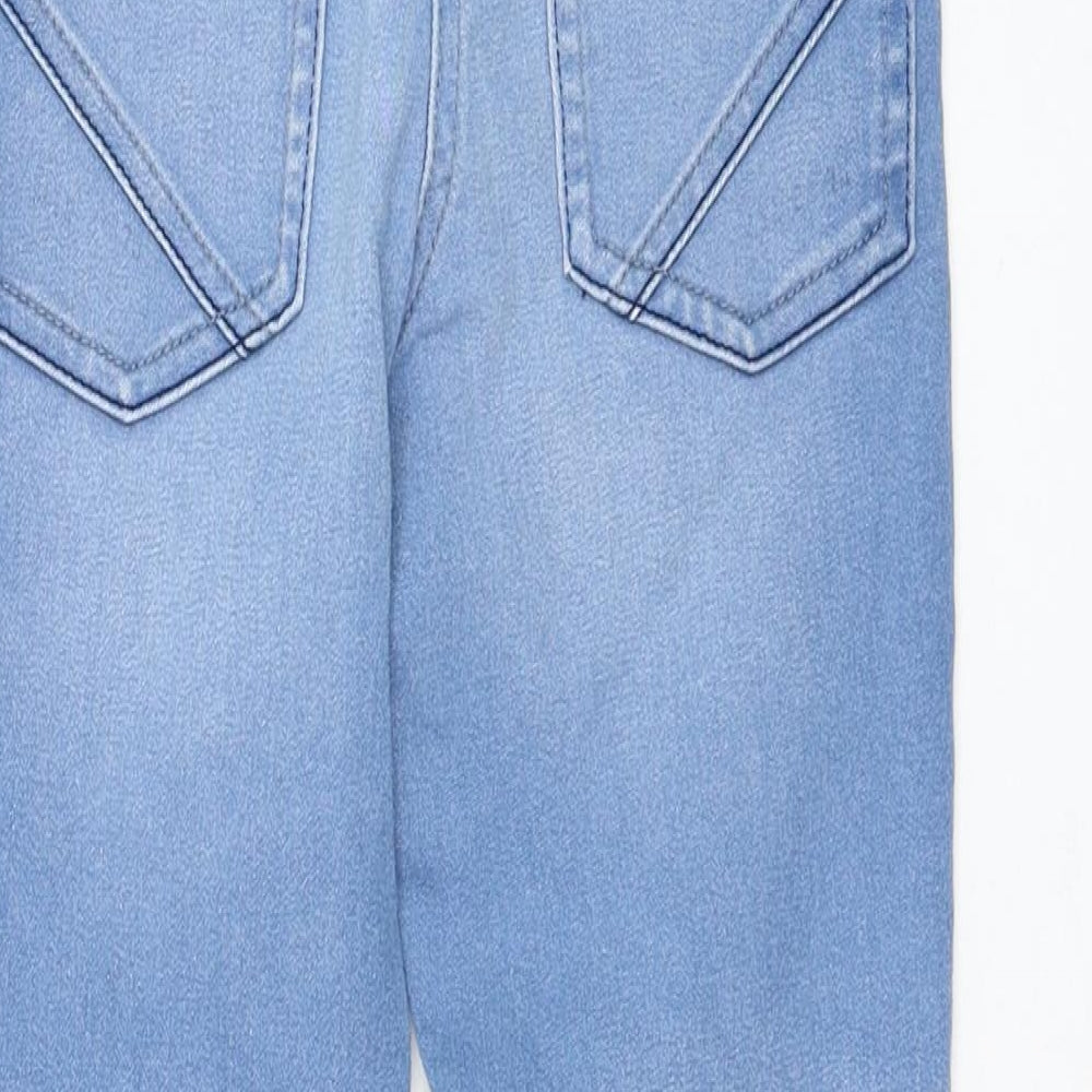 NEXT Girls Blue Cotton Skinny Jeans Size 8 Years Regular Pullover