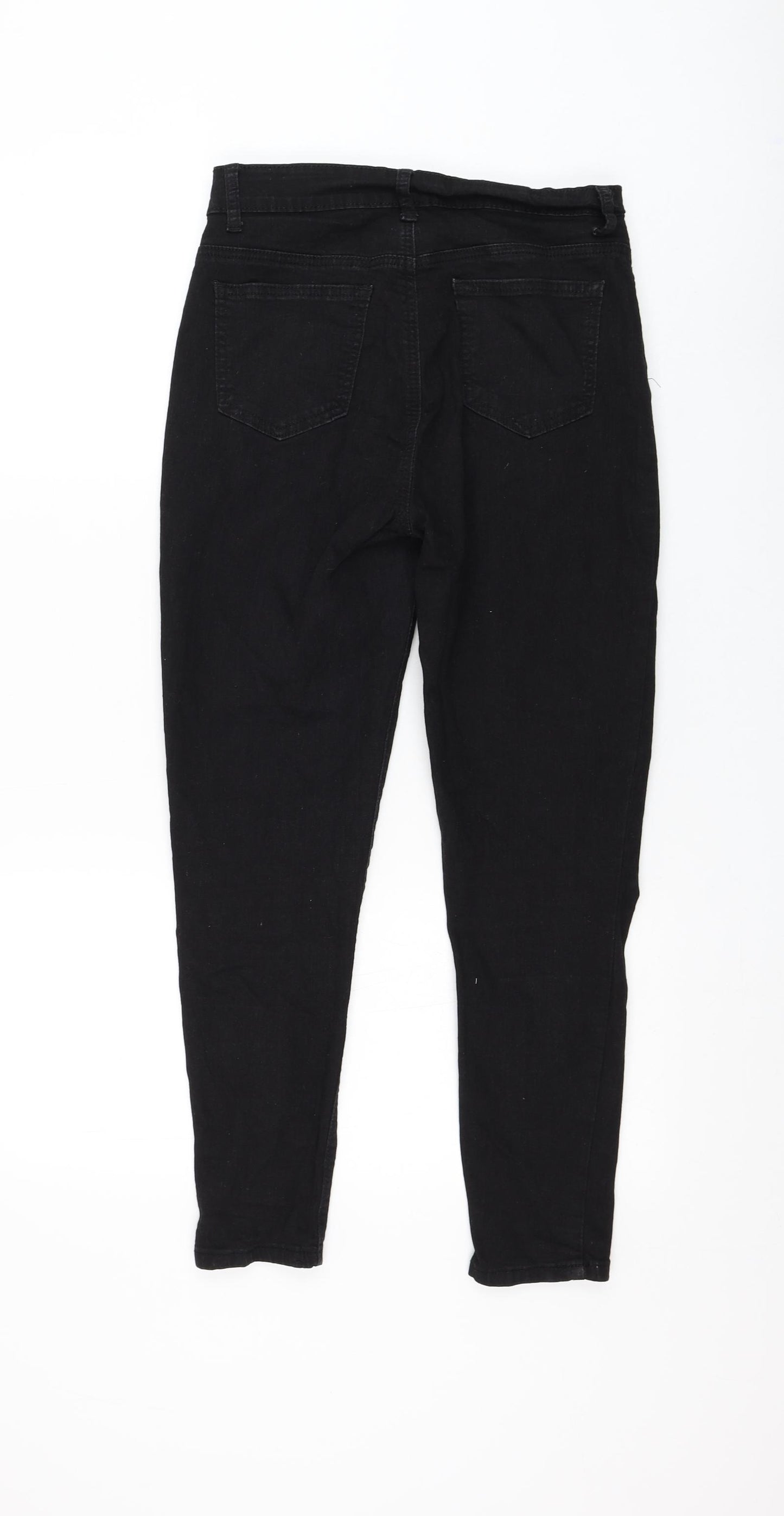 SheIn Womens Black Cotton Skinny Jeans Size M L25 in Regular Zip