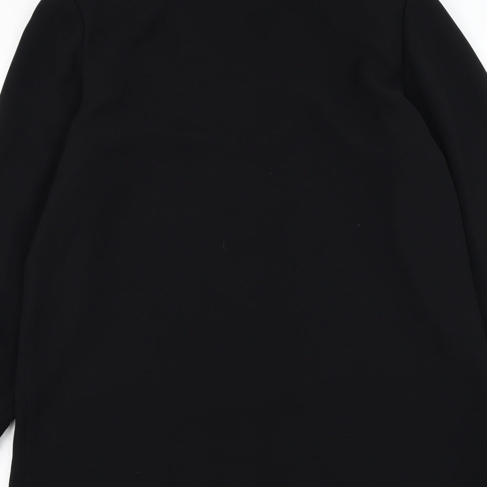 Viyella Womens Black Jacket Size 12 Button