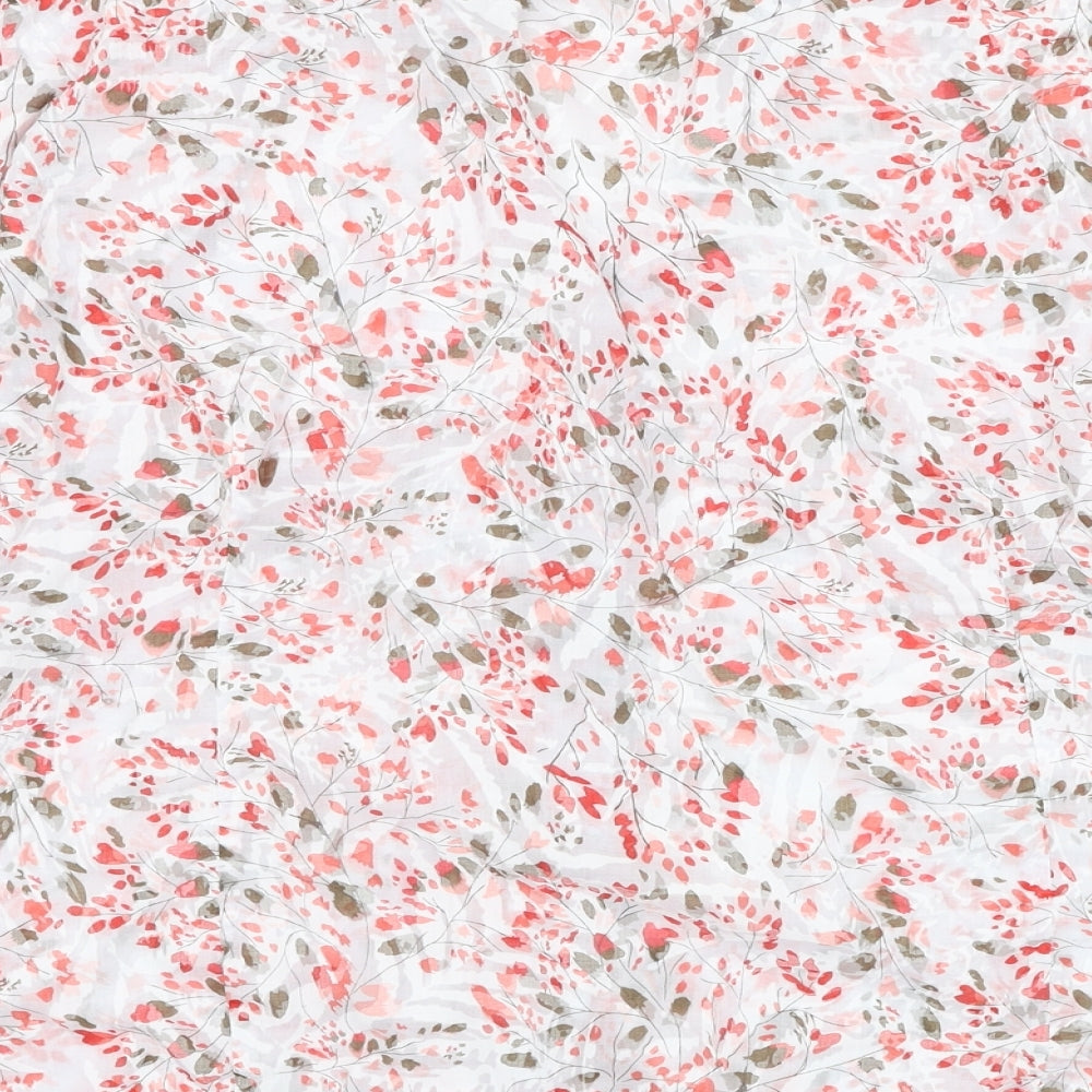 Preworn Womens Multicoloured Geometric Polyester Basic Button-Up Size 14 Collared