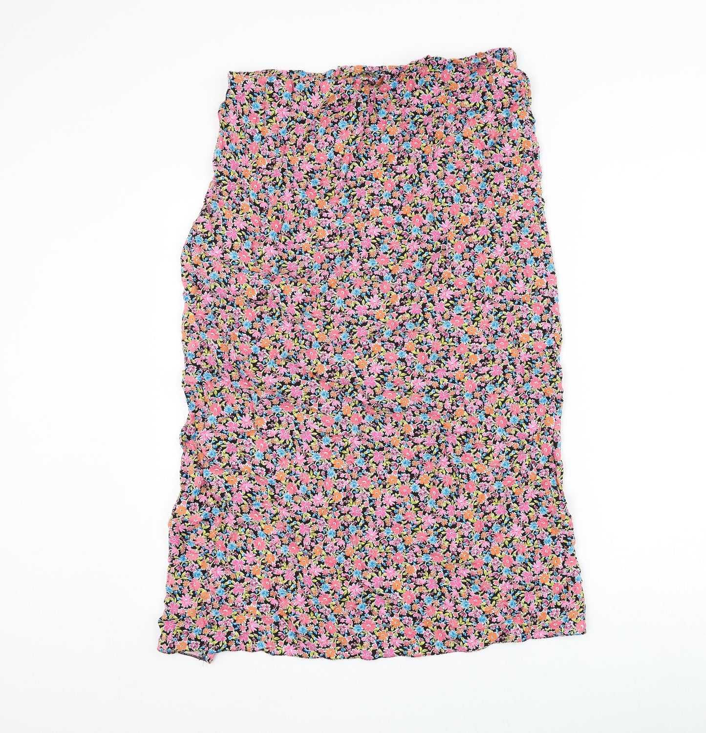 George Womens Multicoloured Floral Viscose Straight & Pencil Skirt Size 14