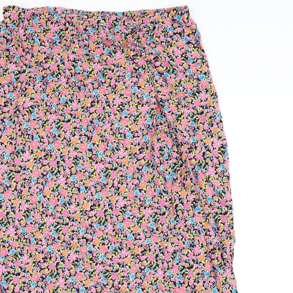 George Womens Multicoloured Floral Viscose Straight & Pencil Skirt Size 14