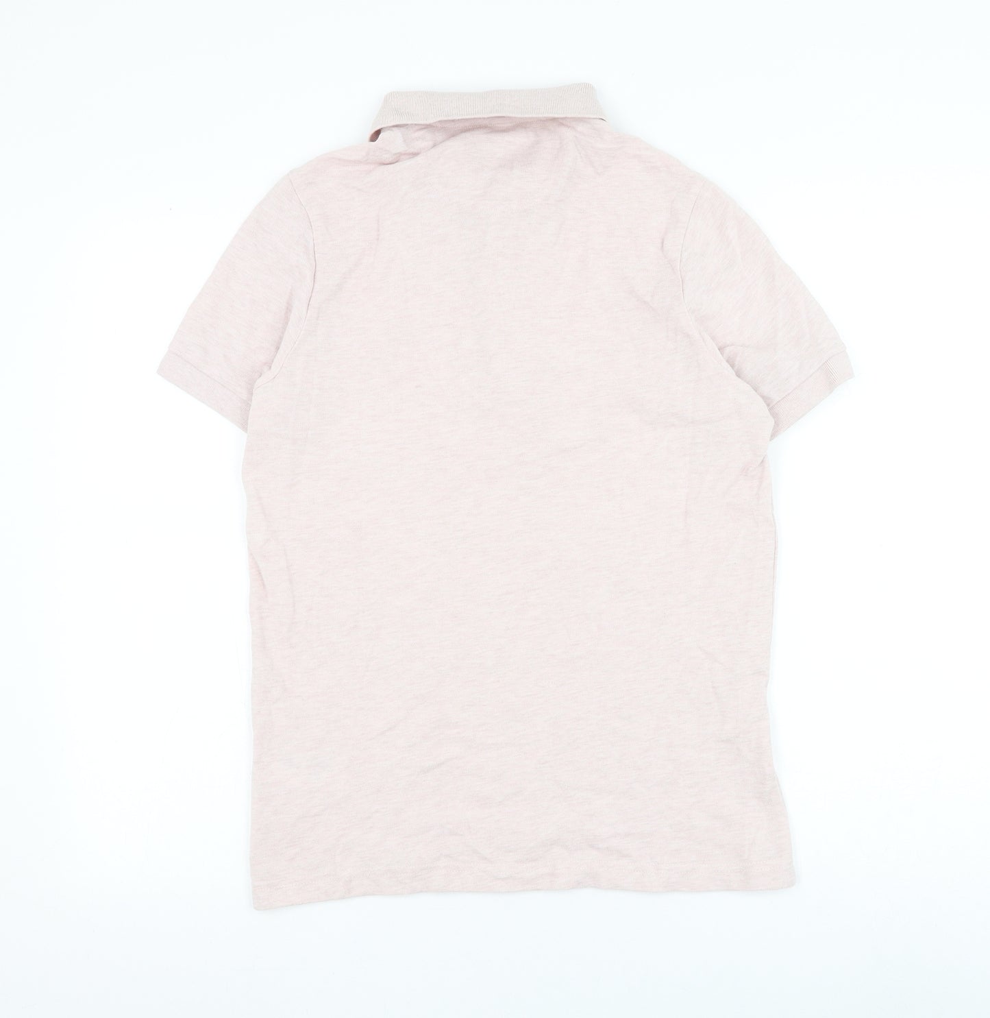 Farah Mens Pink Cotton Polo Size S Collared Button