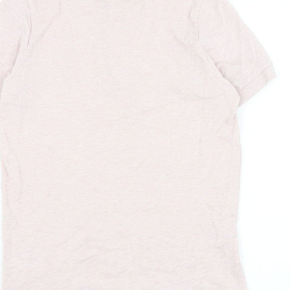 Farah Mens Pink Cotton Polo Size S Collared Button
