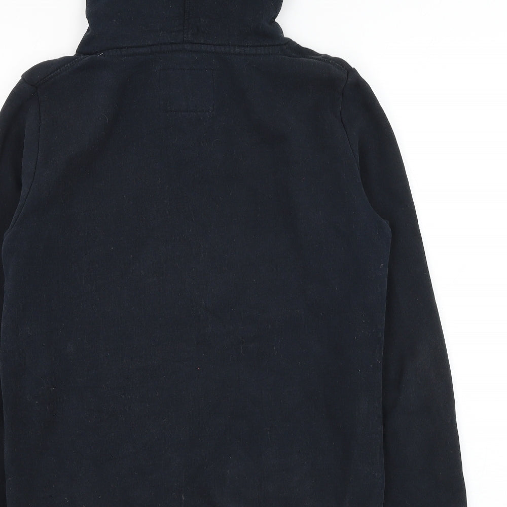 Superdry Womens Black Cotton Pullover Hoodie Size 12 Pullover