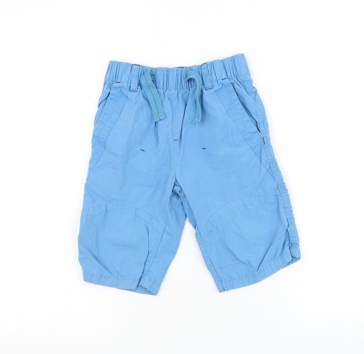 NEXT Boys Blue Cotton Bermuda Shorts Size 5 Years Regular Drawstring