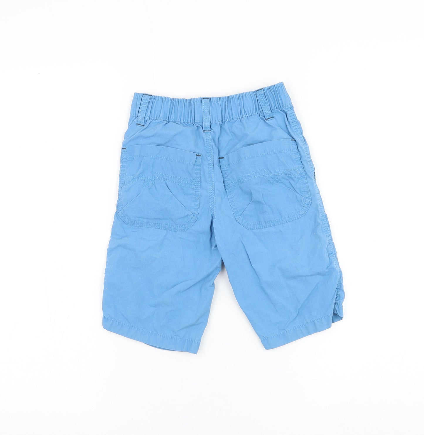 NEXT Boys Blue Cotton Bermuda Shorts Size 5 Years Regular Drawstring