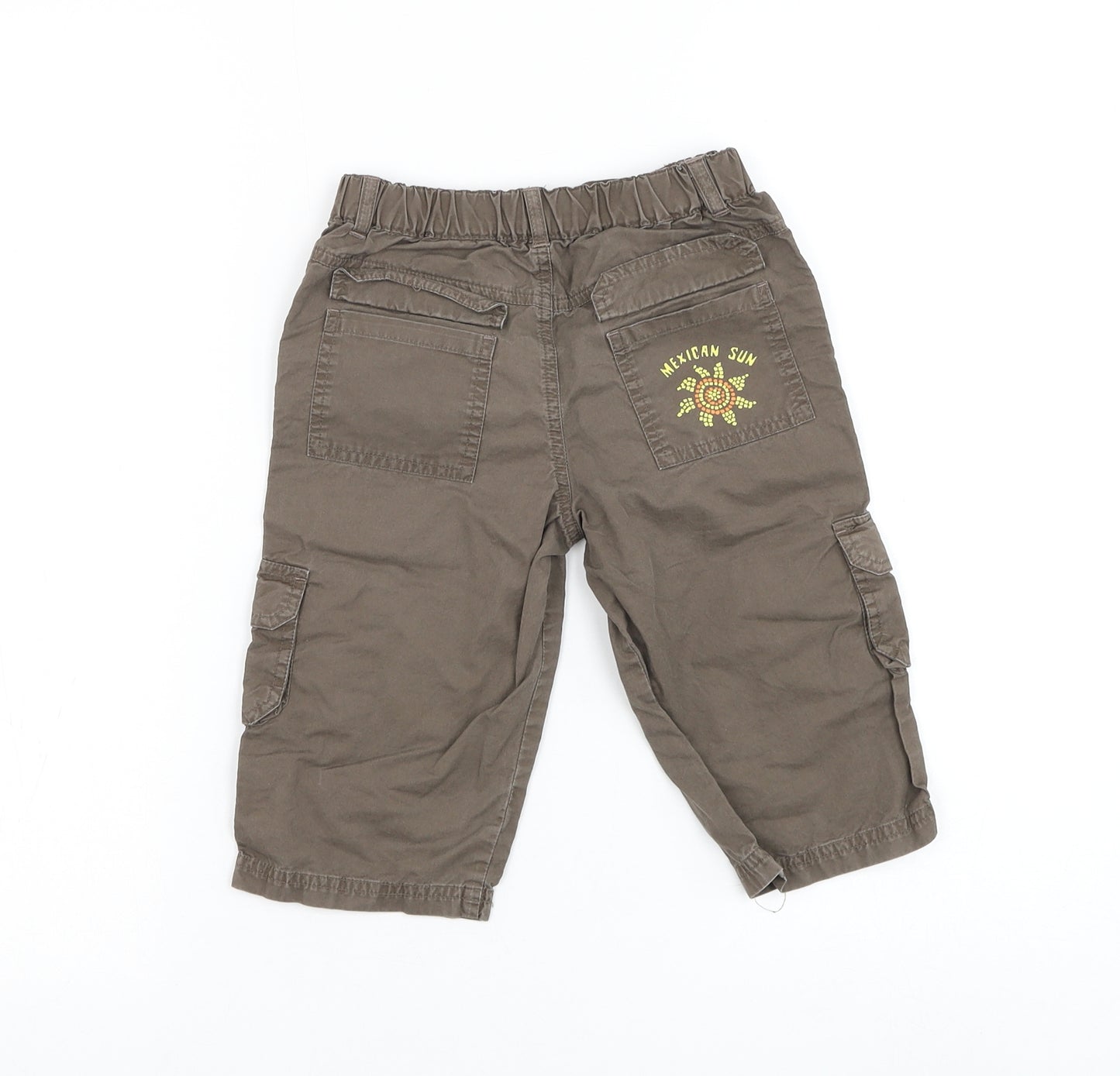 Dunnes Stores Boys Brown Cotton Cargo Shorts Size 3-4 Years Regular - Mexican Sun