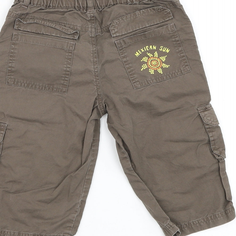 Dunnes Stores Boys Brown Cotton Cargo Shorts Size 3-4 Years Regular - Mexican Sun
