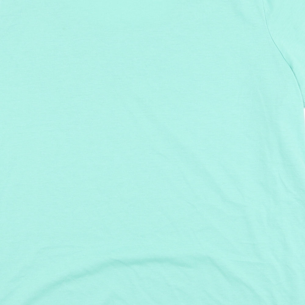 Being Casual Womens Green Polyester Basic T-Shirt Size 20 Scoop Neck - Butterfly