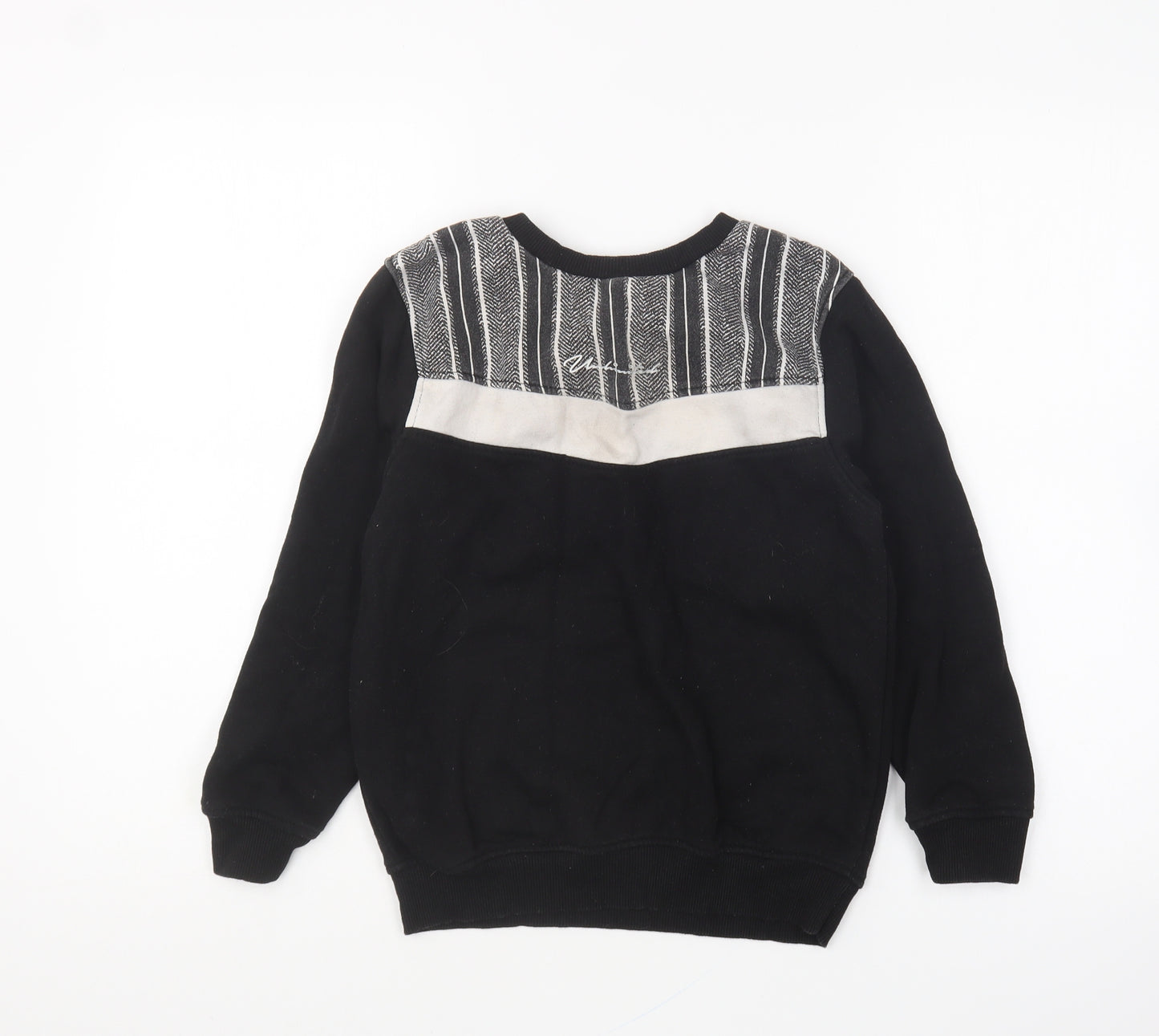 George Boys Black Cotton Pullover Sweatshirt Size 9-10 Years Pullover