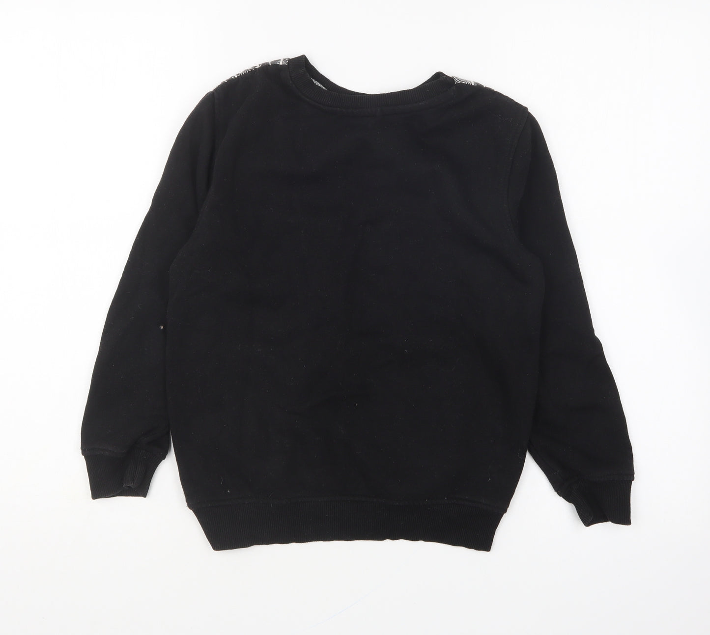 George Boys Black Cotton Pullover Sweatshirt Size 9-10 Years Pullover