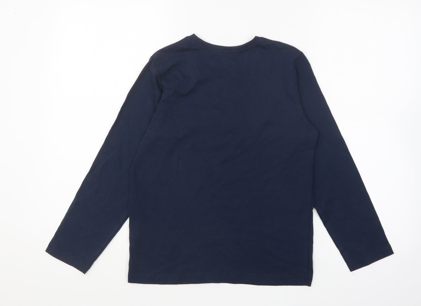 Primark Boys Blue Cotton Basic T-Shirt Size 9-10 Years Round Neck Pullover - Los Angeles