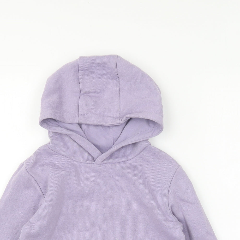 Dunnes Stores Boys Purple Cotton Pullover Hoodie Size 4-5 Years Pullover