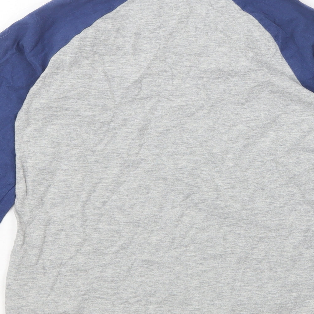 Gap Boys Grey Cotton Basic T-Shirt Size 5 Years Round Neck Pullover
