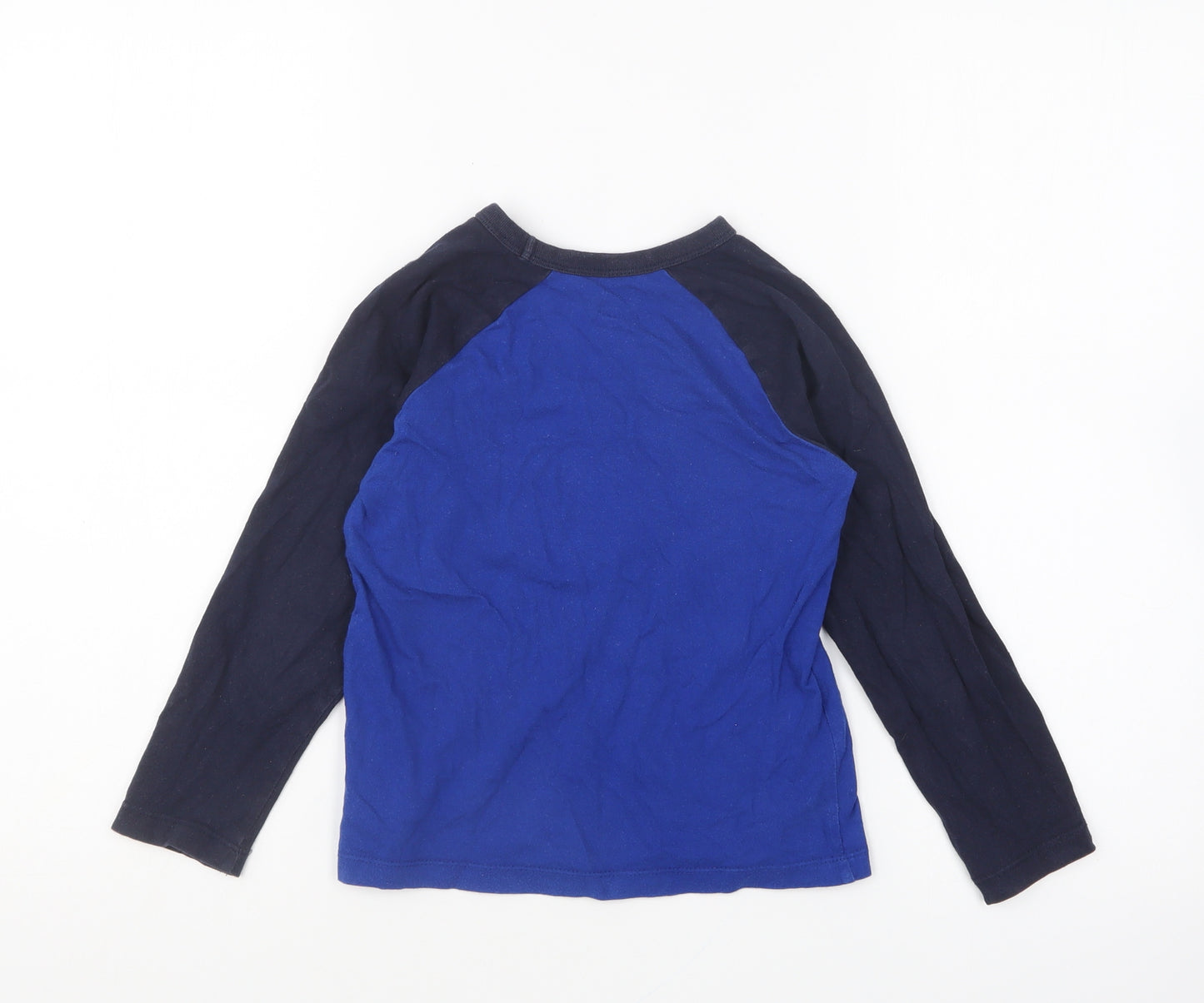 Gap Boys Blue Cotton Basic T-Shirt Size 5 Years Round Neck