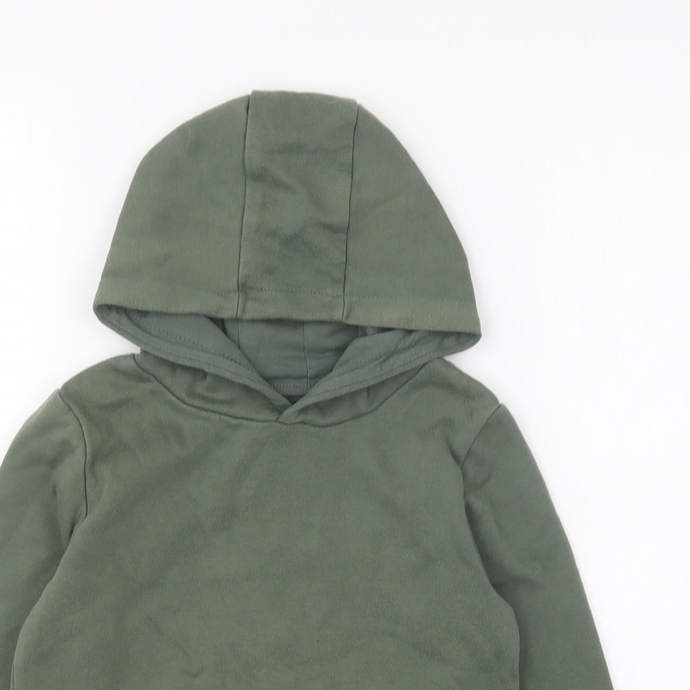 Dunnes Stores Boys Green Cotton Pullover Hoodie Size 4-5 Years Pullover