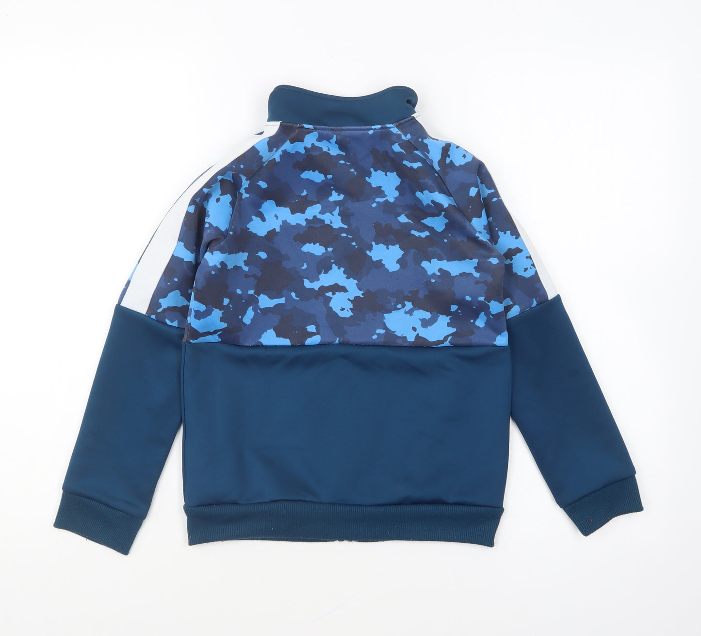 PEP&CO Boys Blue Camouflage Cotton Full Zip Sweatshirt Size 8-9 Years Zip
