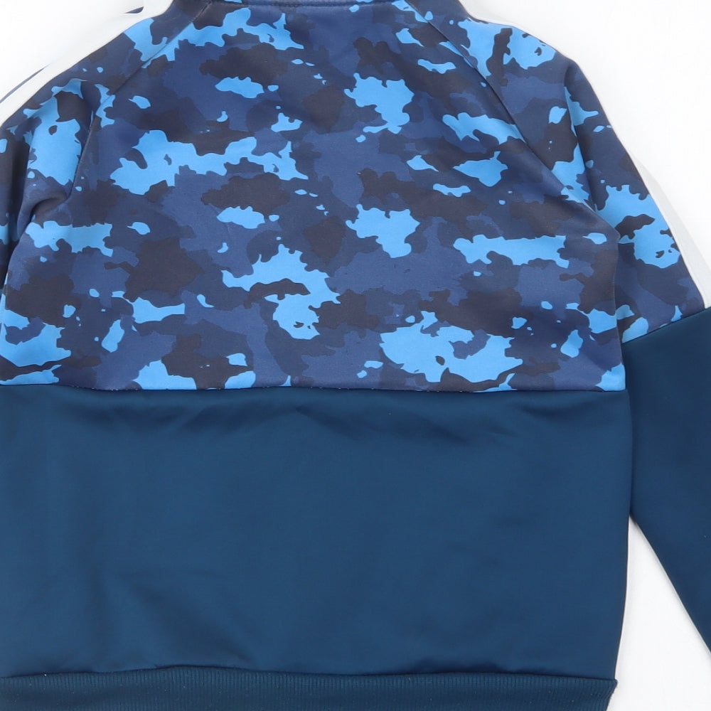 PEP&CO Boys Blue Camouflage Cotton Full Zip Sweatshirt Size 8-9 Years Zip