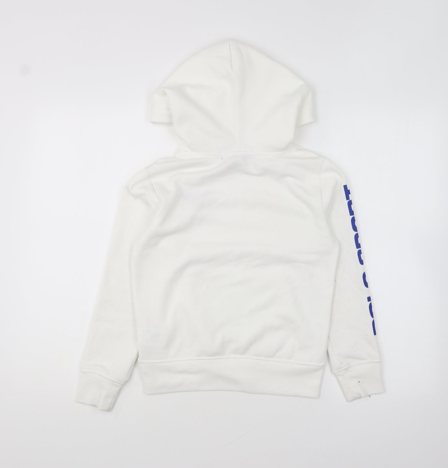 Ralph Lauren Boys White Cotton Pullover Hoodie Size 8 Years Pullover