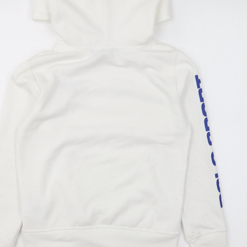 Ralph Lauren Boys White Cotton Pullover Hoodie Size 8 Years Pullover