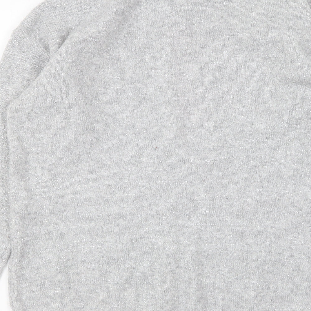 George Girls Grey Round Neck Polyester Pullover Jumper Size 12-13 Years Pullover - Christmas
