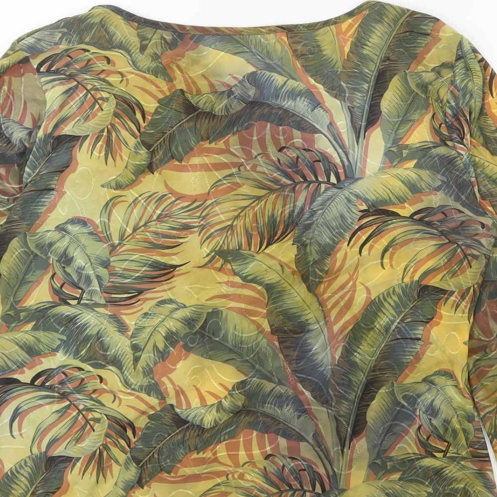 Gerard Womens Multicoloured Floral Polyester Basic Blouse Size 14 Round Neck