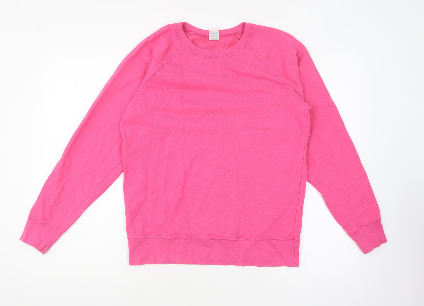 Fruit of the Loom Womens Pink Cotton Pullover Sweatshirt Size M Pullover