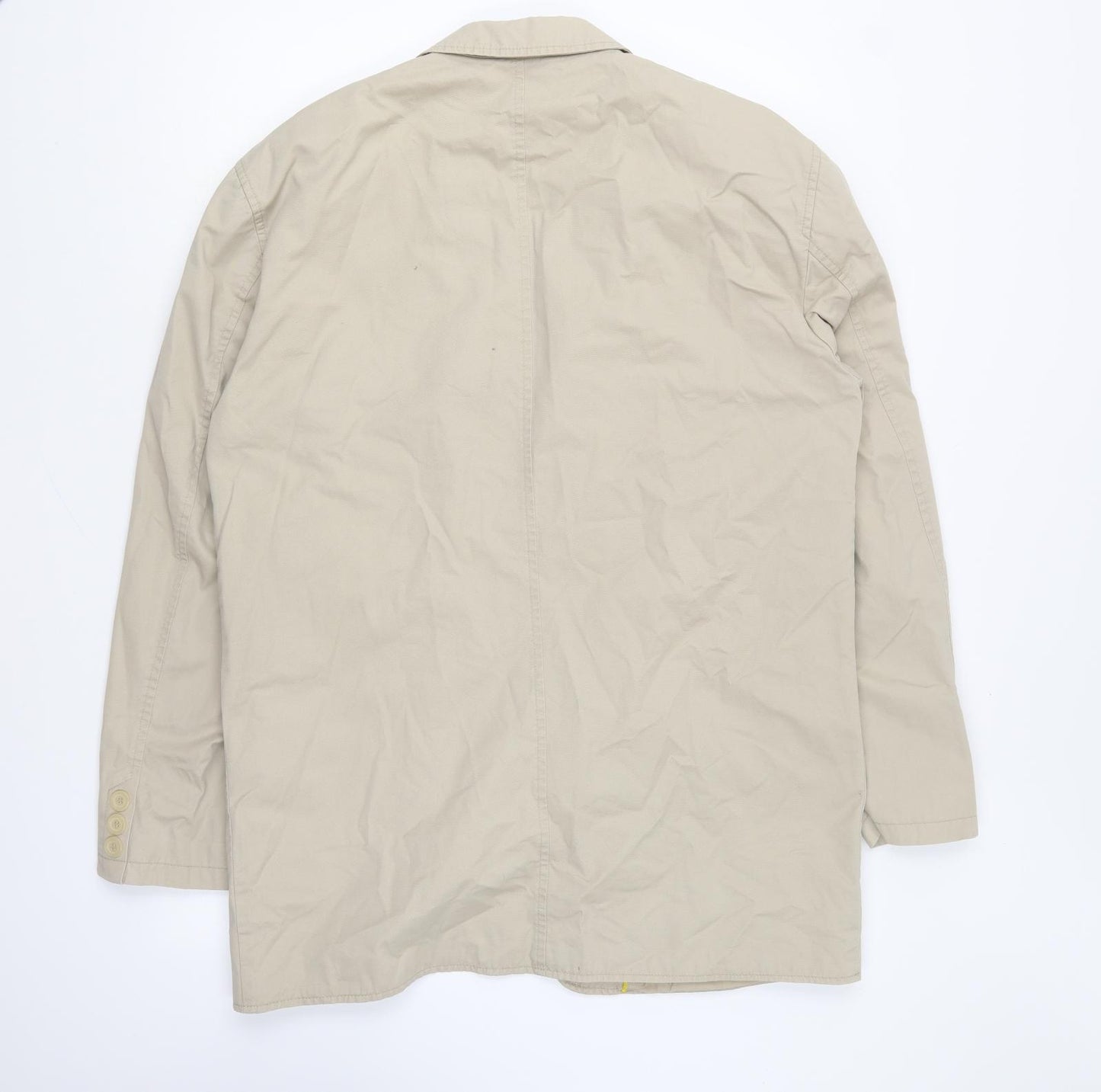 Camel Active Mens Beige Overcoat Coat Size L Button