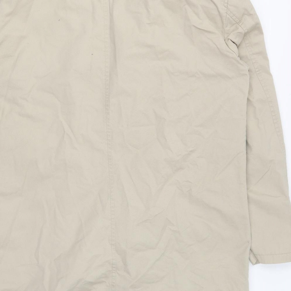 Camel Active Mens Beige Overcoat Coat Size L Button