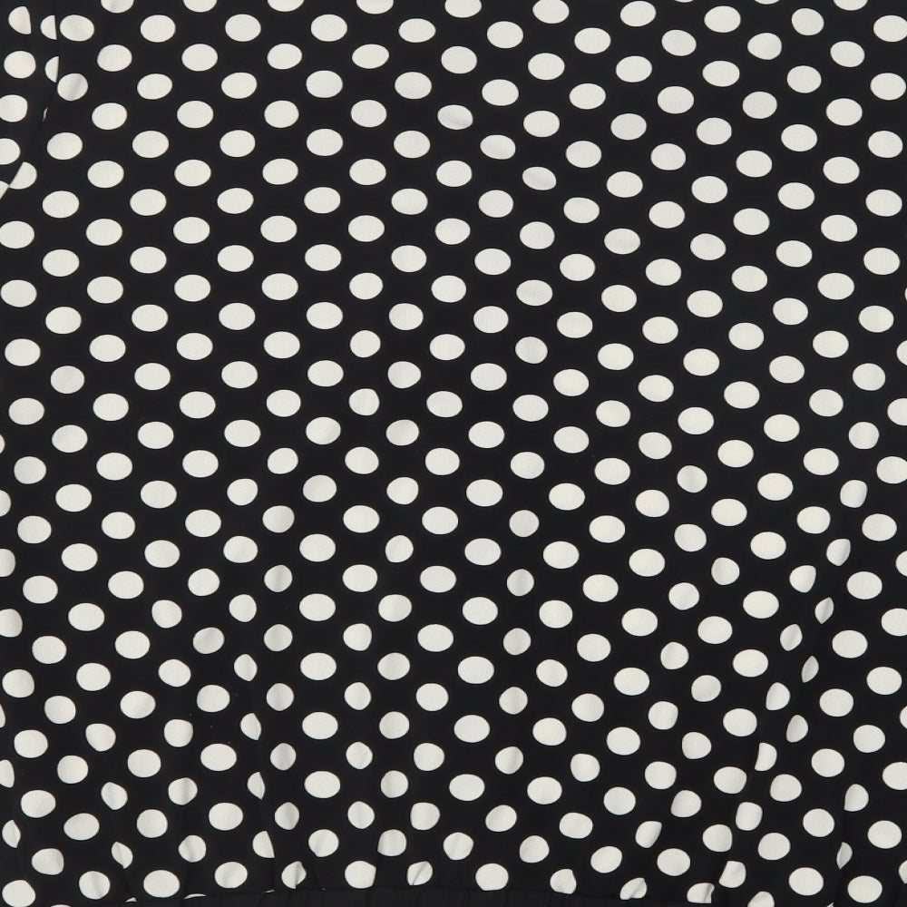 NEXT Womens Black Polka Dot Polyester Basic Blouse Size 20 V-Neck