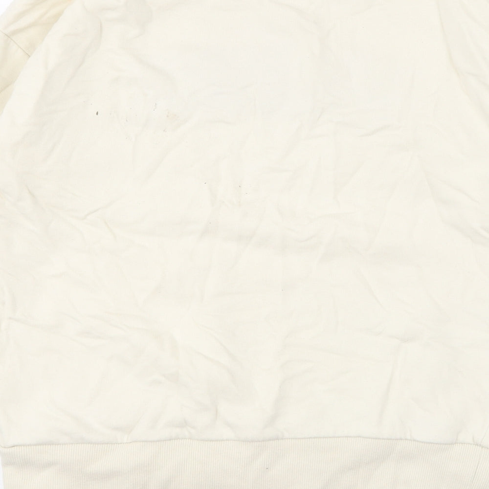 TU Womens Ivory Cotton Pullover Sweatshirt Size 10 Pullover - Find Your Balance