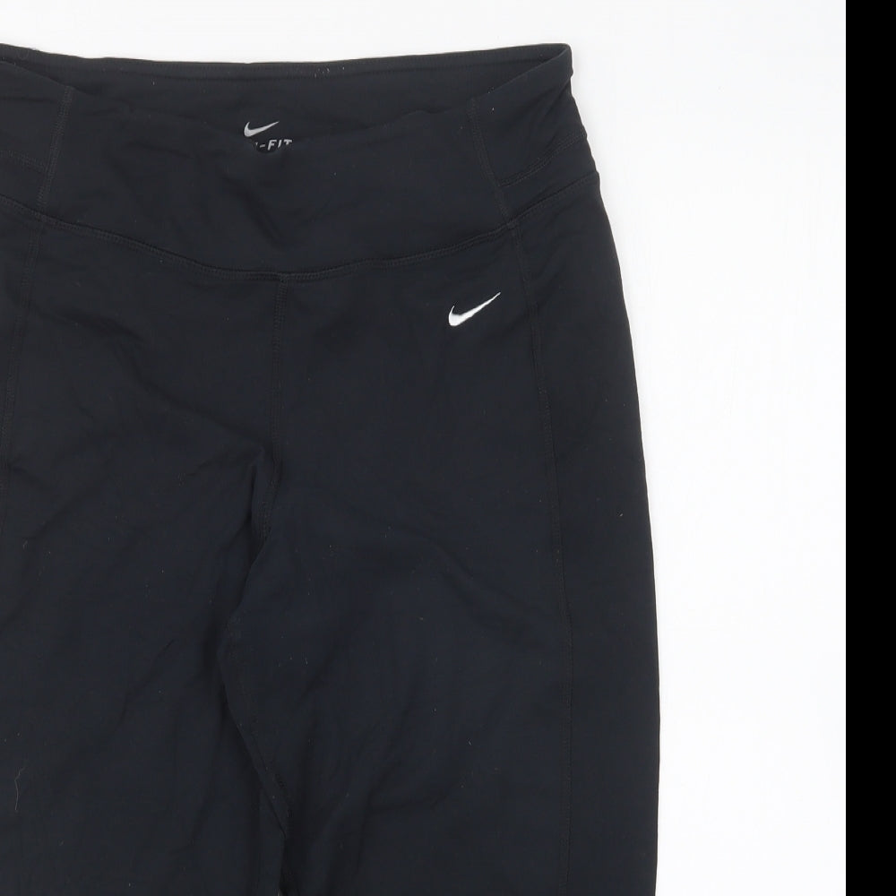 Nike Womens Black Polyester Compression Leggings Size M L20 in Regular Pullover
